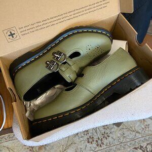 Dr Martens - 8065 Mary Jane - Muted Olive - Brand New